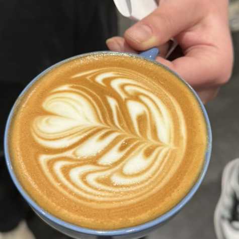 latte art from the Barista Competition at the NY Coffee Fest